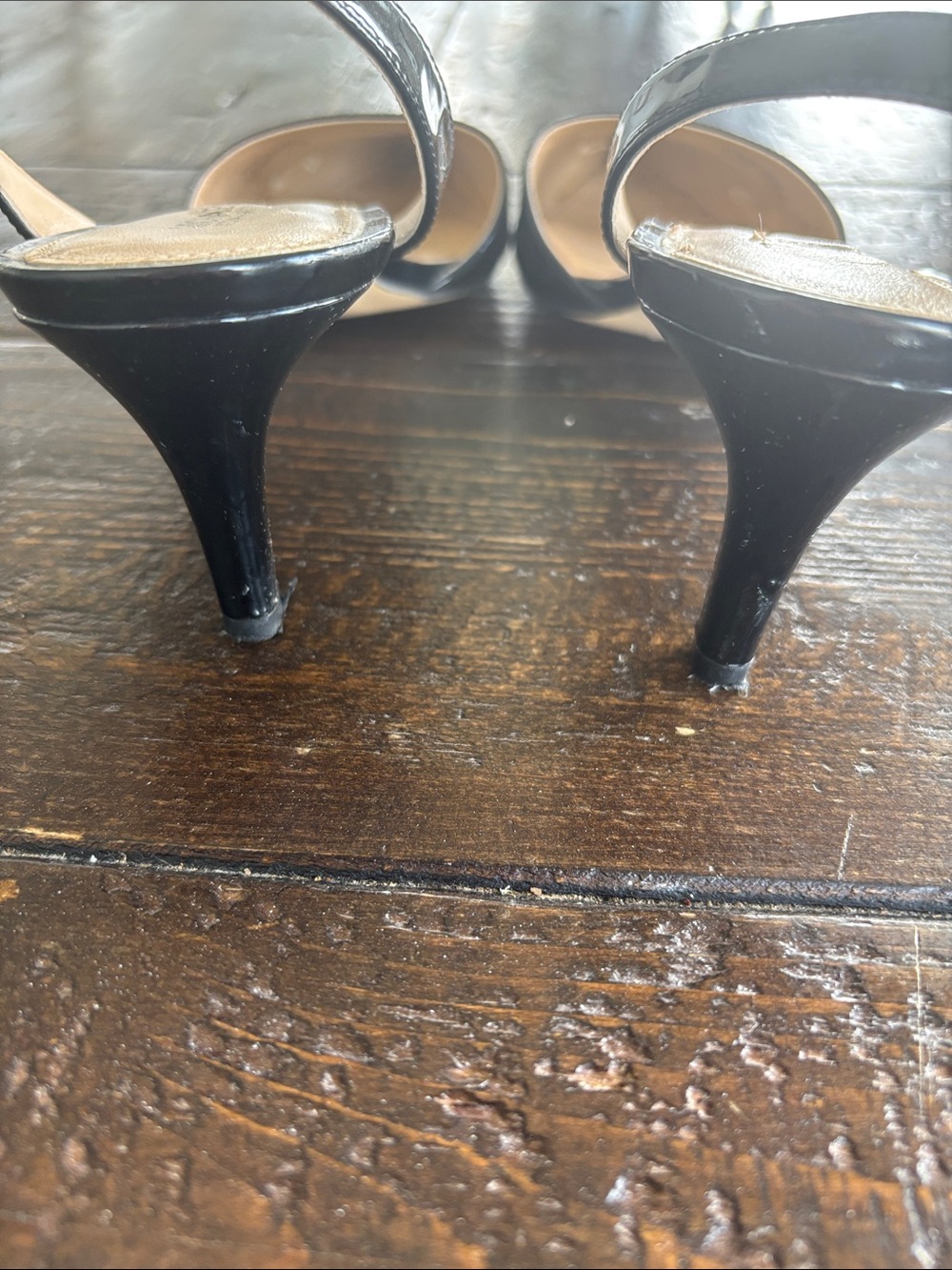 MICHAEL Michael Kors Black Patent Pointed Slingback Heels - Picture 5 of 6